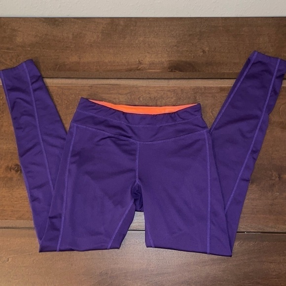 Layers 8 QWICK DRY Purple & Orange Detail Leggings Sz. S - Picture 12 of 17